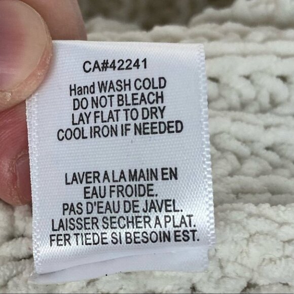 Young Fabulous‎ and Broke Chenille Crop Sweater Hoodie White Size Medium Large - Picture 8 of 11